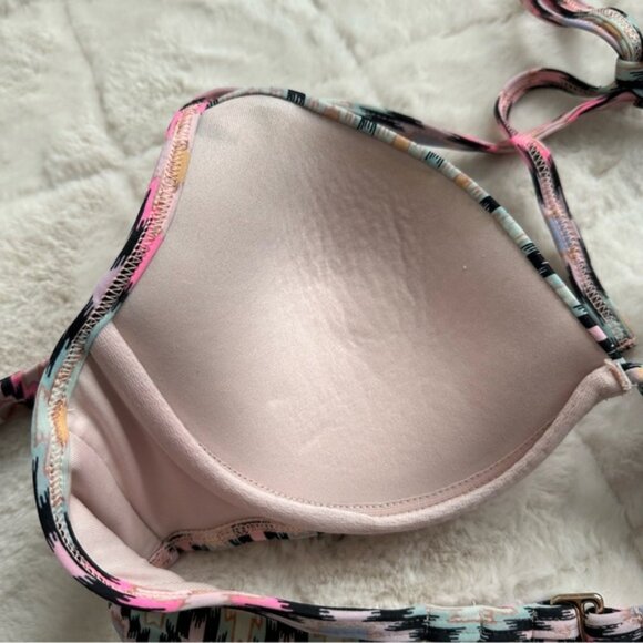 Victoria's Secret | "Warm Ikat Foil" The Wrap Halter & Strappy Cheeky Bikini Set - Picture 5 of 16